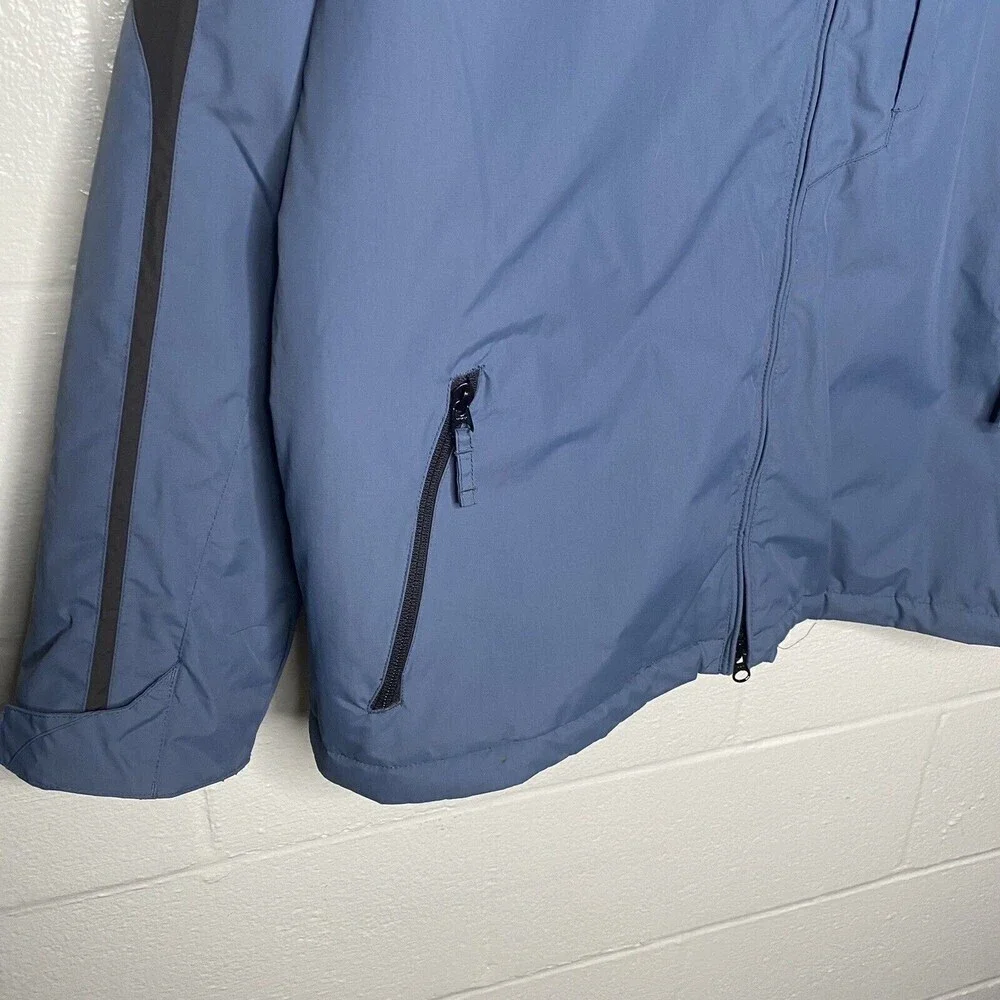 LL Bean Mens Sz Medium Jacket Fleece Lined Blue Bomber Coat